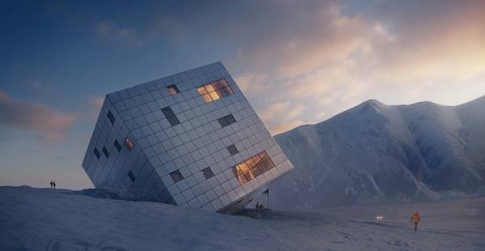L'eco rifugio che sembra fatto di ghiaccio